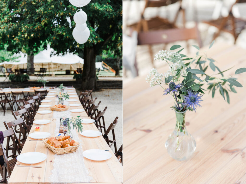 ontbtij tafel decoratie bruiloft noord-holland