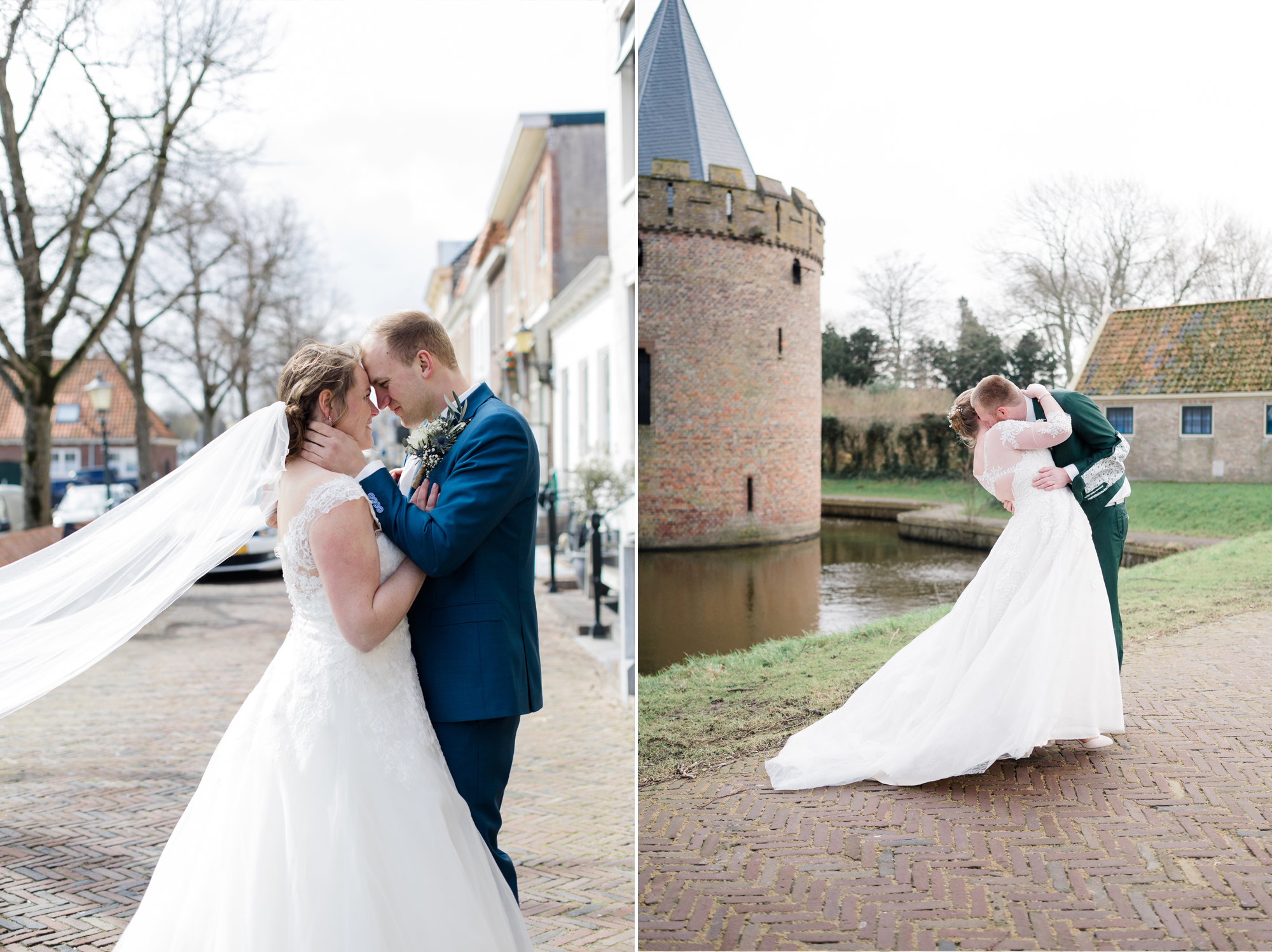 Kasteel als fotolocatie voor jullie bruiloft in een historisch stadje met mooie oude straatjes.